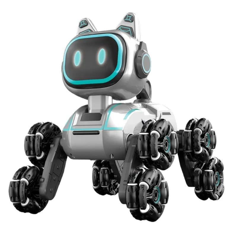 Perro robot a control remoto y reloj con sensor de movimiento