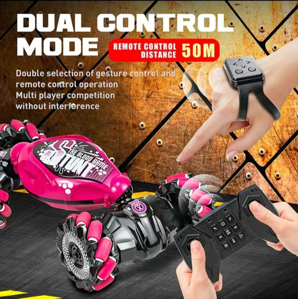 Auto control remoto con gesto manual y mando